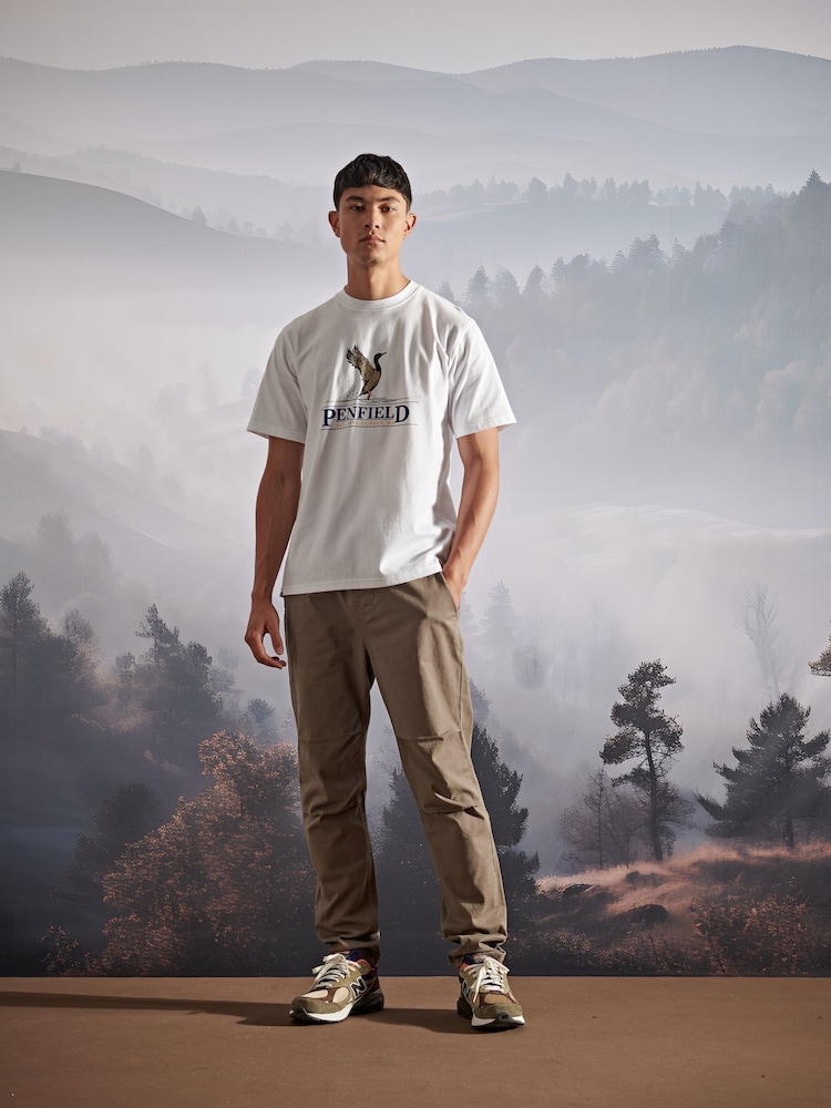 Penfield White Mens 100% Cotton Regal Mallard T-Shirt - Image 2 of 5