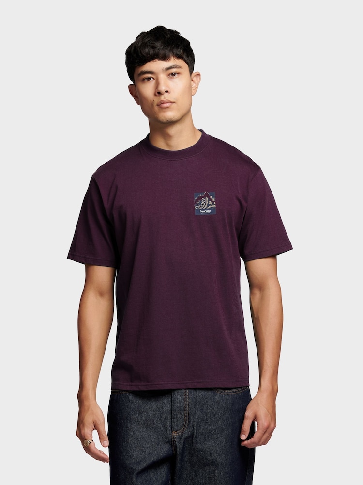 Penfield Purple Mens 100% Cotton Mountain Back Graphic T-Shirt - Image 1 of 6