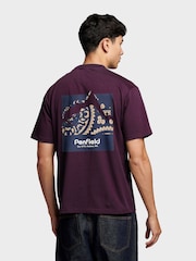 Penfield Purple Mens 100% Cotton Mountain Back Graphic T-Shirt - Image 4 of 6