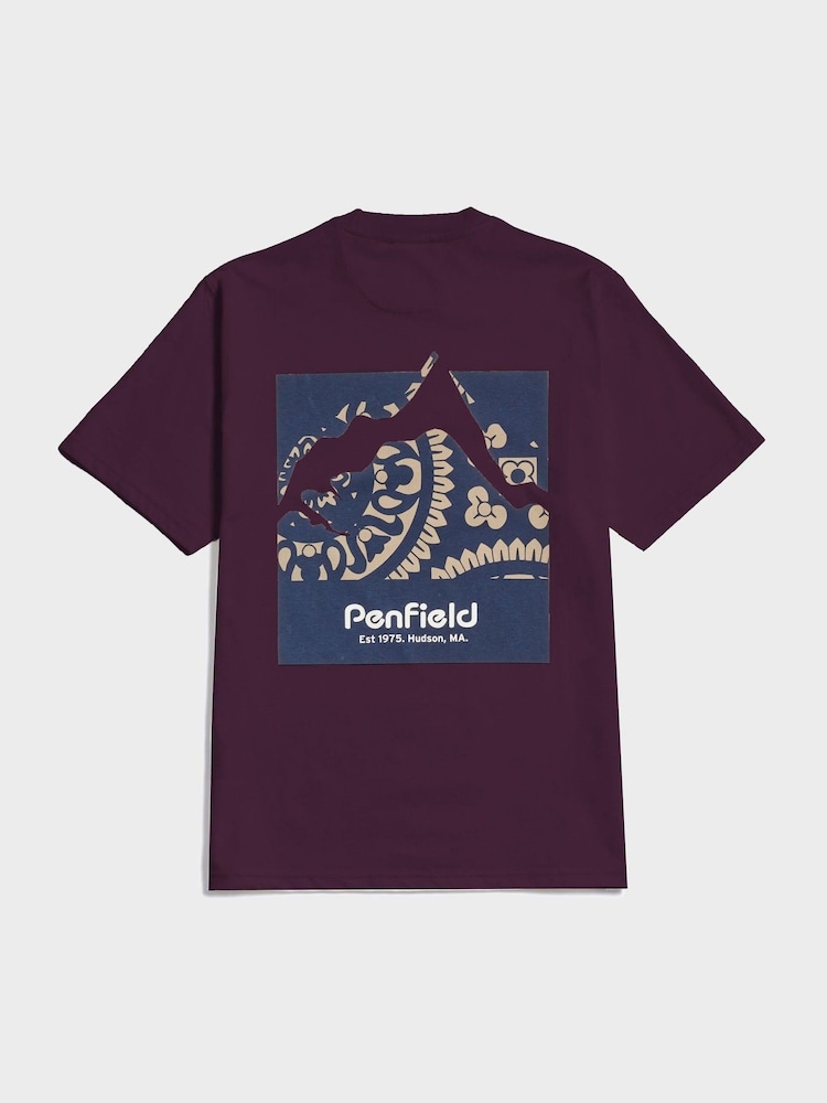 Penfield Purple Mens 100% Cotton Mountain Back Graphic T-Shirt - Image 6 of 6