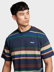 Penfield Blue Mens 100% Cotton Stripe T-Shirt - Image 4 of 6