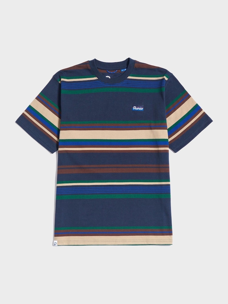 Penfield Blue Mens 100% Cotton Stripe T-Shirt - Image 6 of 6
