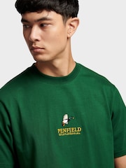 Grün - Penfield Mens 100% Cotton Embroidered Mallard T-Shirt - Bild 3 von 7