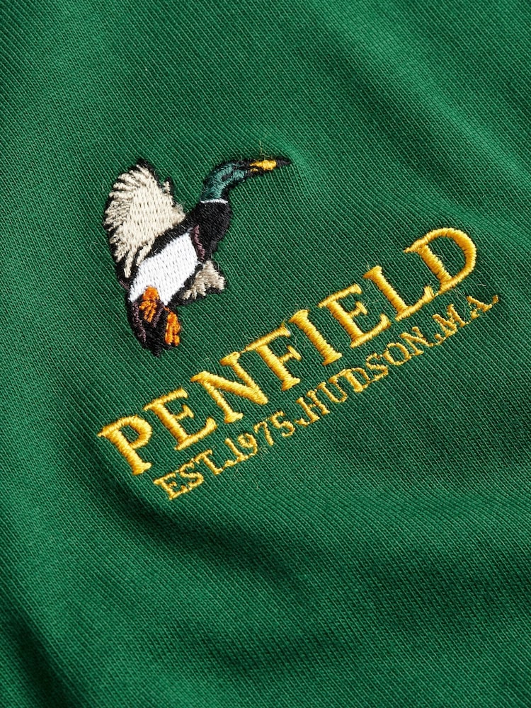 Grün - Penfield Mens 100% Cotton Embroidered Mallard T-Shirt - Bild 7 von 7