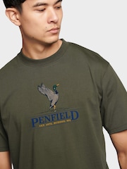 Verde - Penfield Mens 100% Cotton Regal Mallard T-Shirt - Imagen 3 de 6