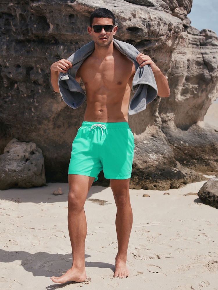 Bright Green Essential Swim Shorts - Image 2 of 8 Bright Green Essential Swim Shorts - Image 2 of 8