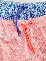 Navy Printed Swim Shorts 2 Pack - Image 12 of 13