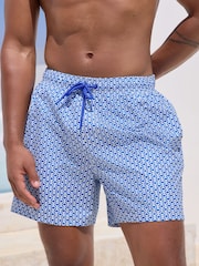 Navy Printed Swim Shorts 2 Pack - Image 2 of 13