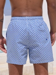 Navy Printed Swim Shorts 2 Pack - Image 3 of 13