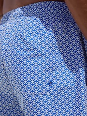 Navy Printed Swim Shorts 2 Pack - Image 6 of 13