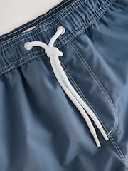 Slate Blue Contrast Stitch Swim Shorts - Image 2 of 3
