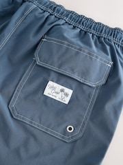 Slate Blue Contrast Stitch Swim Shorts - Image 3 of 3
