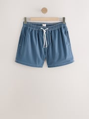 Slate Blue Contrast Stitch Swim Shorts - Image 6 of 8