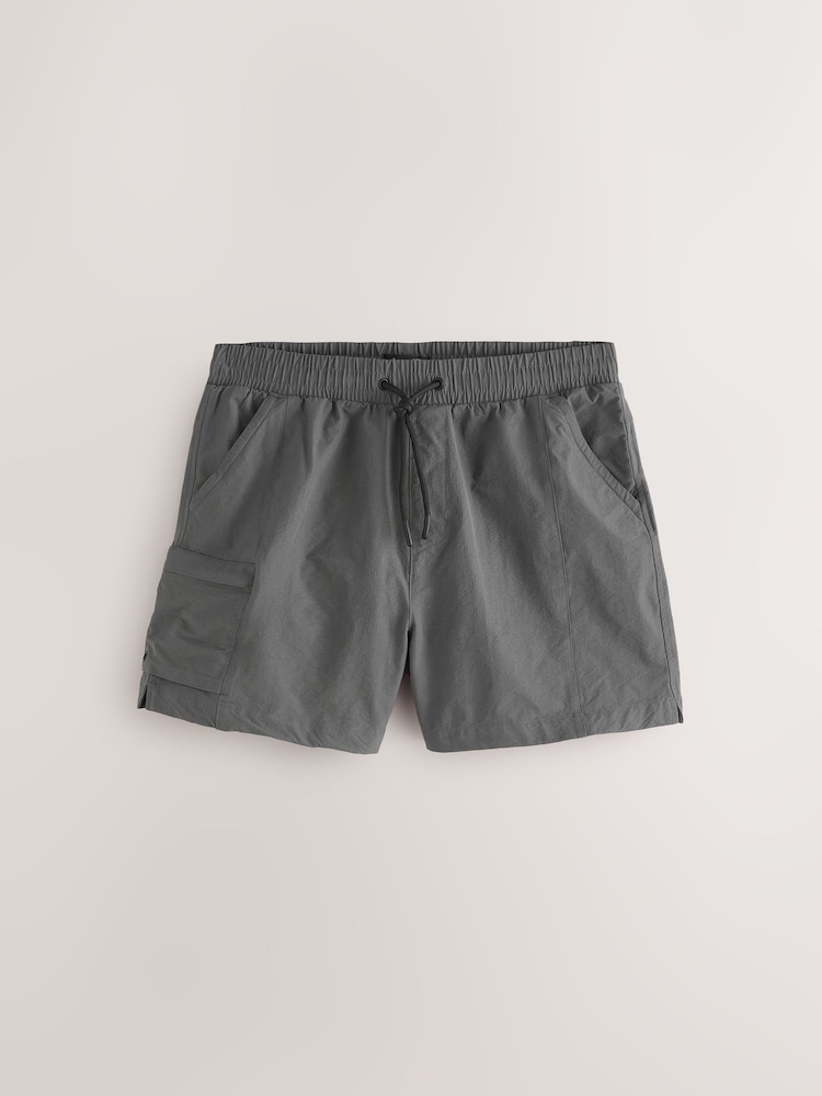 Grey Fashion Cargo Swim Shorts - Image 1 of 4