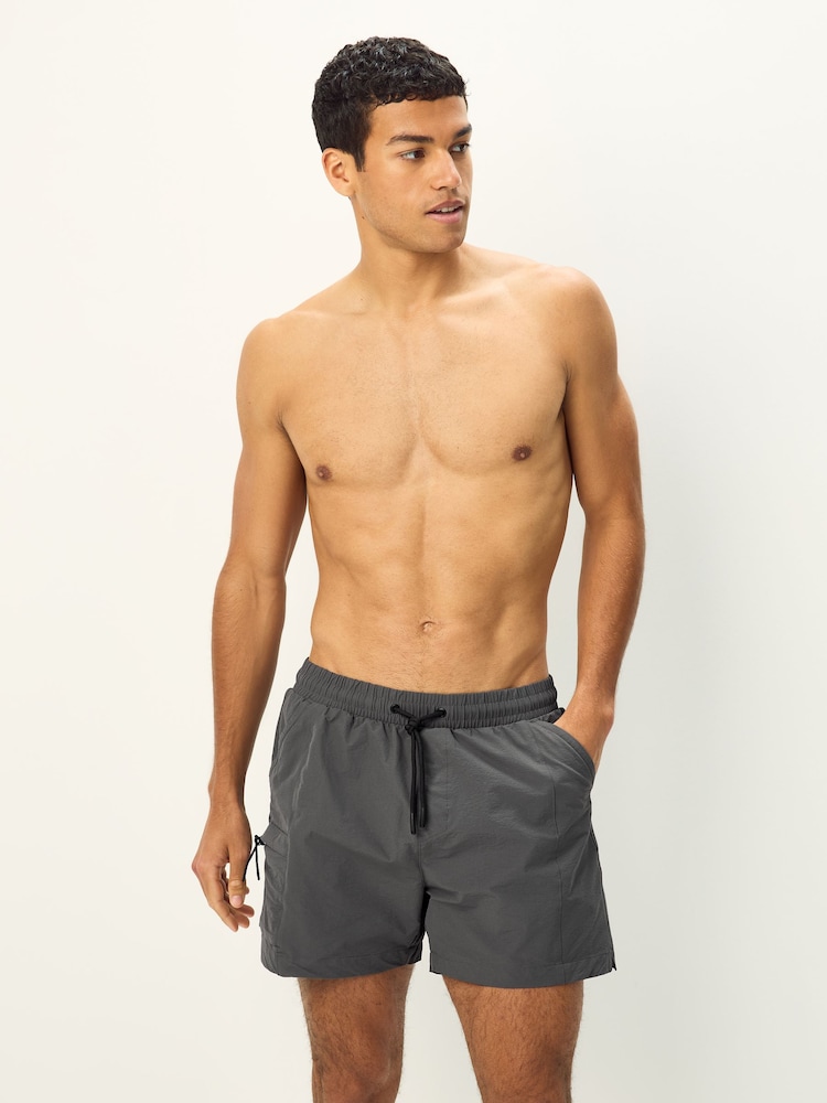 Grey Fashion Cargo Swim Shorts - Image 1 of 8 Grey Fashion Cargo Swim Shorts - Image 1 of 8