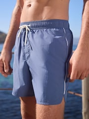 Blue Piped Swim Shorts - Image 1 of 7