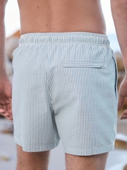 Blue Stripe Seersucker Swim Shorts - Image 3 of 10