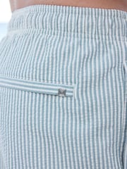 Blue Stripe Seersucker Swim Shorts - Image 7 of 10