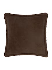 Furn Chocolate Kallu Faux Fur 30 x 40cm Cushion - Image 3 of 6