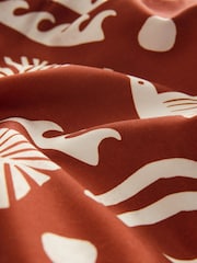 Rust Red Printed Swim Shorts - Image 7 of 8