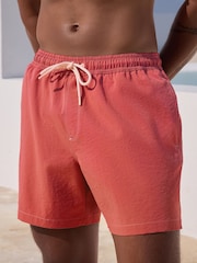 Rot - Badeshorts mit Kontrastnaht - Bild 1 von 9