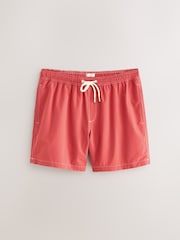 Rot - Badeshorts mit Kontrastnaht - Bild 7 von 9