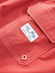 Rot - Badeshorts mit Kontrastnaht - Bild 9 von 9