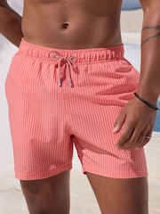 Pink Stripe Seersucker Swim Shorts - Image 1 of 7