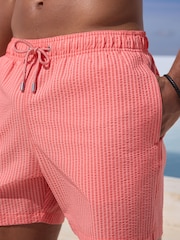 Pink Stripe Seersucker Swim Shorts - Image 6 of 7