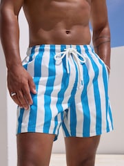 Blue/White Stripe Swim Shorts - Image 1 of 9