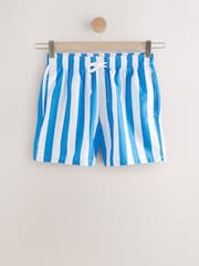 Blue/White Stripe Swim Shorts - Image 6 of 9