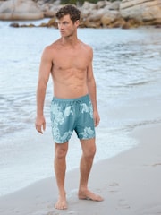 Blue Baroque Printed Swim Shorts - Image 2 of 5