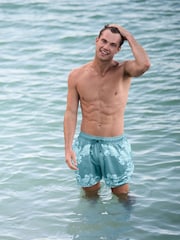 Blue Baroque Printed Swim Shorts - Image 4 of 5