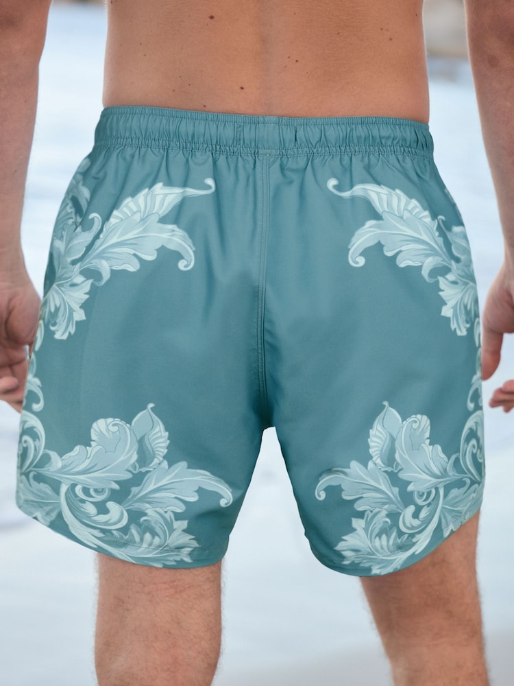 Blue Baroque Printed Swim Shorts - Image 5 of 5