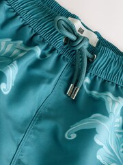 Blue Baroque Printed Swim Shorts - Image 7 of 8