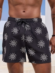 Black Embroidered Swim Shorts - Image 1 of 5