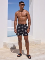 Black Embroidered Swim Shorts - Image 2 of 5