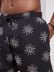 Black Embroidered Swim Shorts - Image 5 of 5