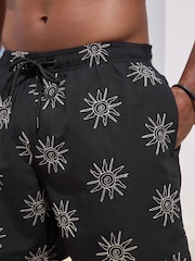 Черный - Embroidered Swim Shorts - Image 6 of 9