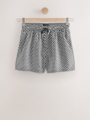 Black Geometric Printed Swim Shorts - Image 5 of 8