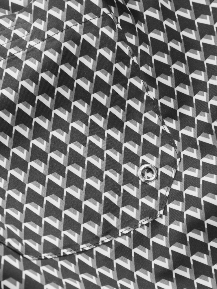 Črn geometrijski vzorec - Kopalne hlače s potiskom - Slika 8 iz 8 Črn geometrijski vzorec - Kopalne hlače s potiskom - Slika 8 iz 8