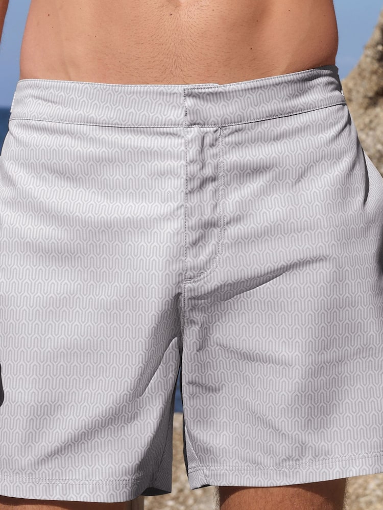 Grey Signature Tailored Waistband Swim Shorts - Image 1 of 14 Grey Signature Tailored Waistband Swim Shorts - Image 1 of 14