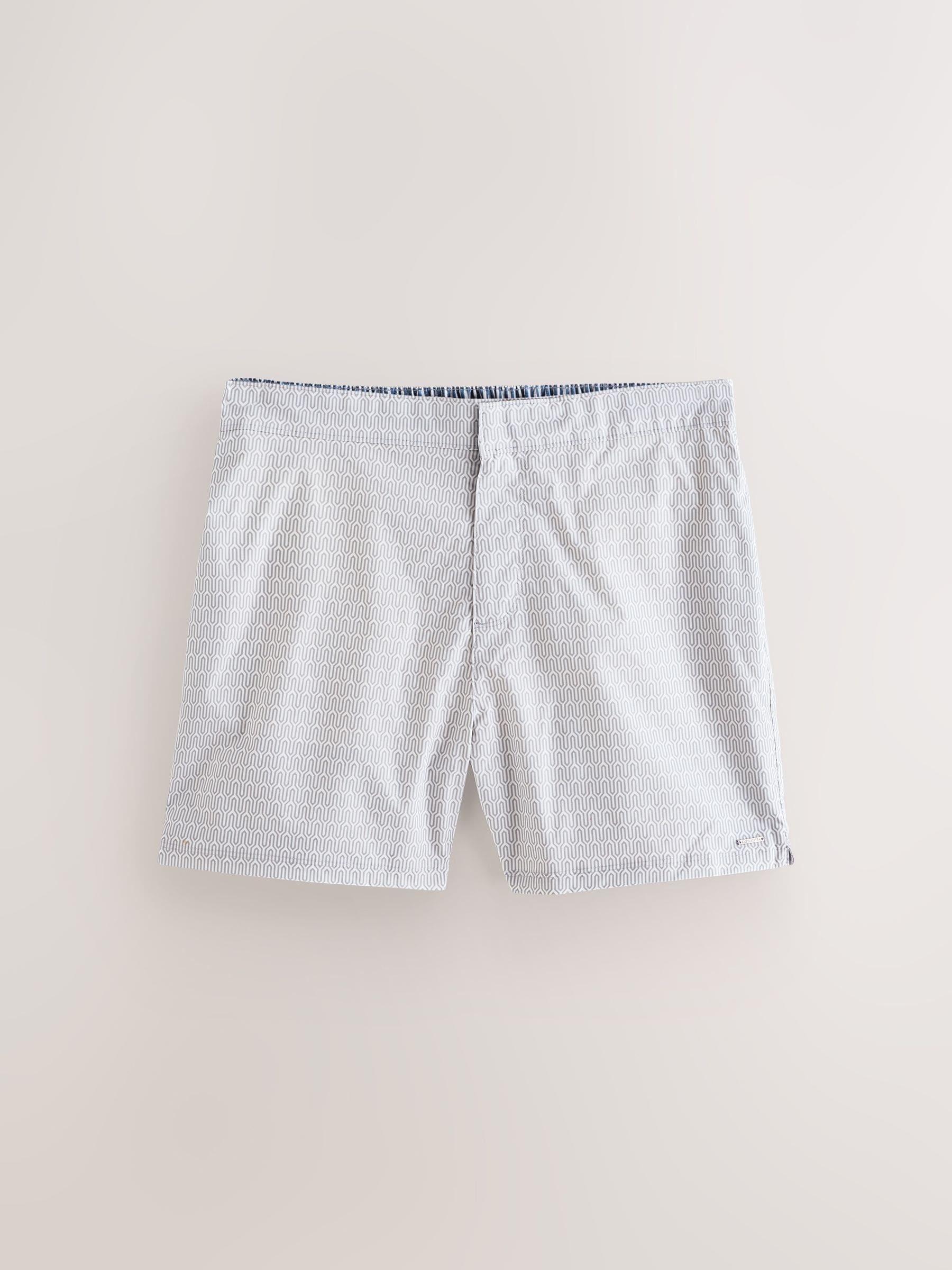 Buy Grey Signature Tailored Waistband Swim Shorts from Next India