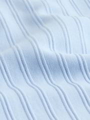 Blue/White Baby Jersey Collar 100% Cotton Bodysuits 2 Pack - Image 10 of 10