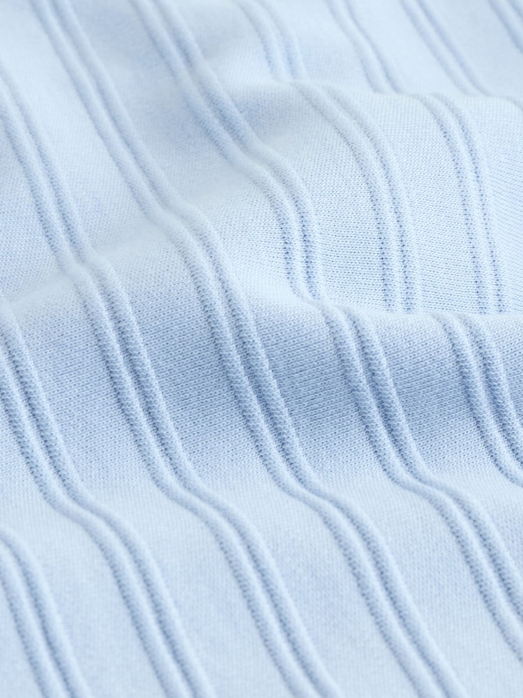 Blue/White Baby Jersey Collar 100% Cotton Bodysuits 2 Pack - Image 10 of 10