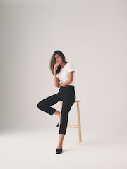 The Set Black/Brown/Neutral/Nude/White 5 Pack Short Sleeve Fitted Crew Neck T-Shirts - Image 5 of 13