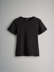 The Set Black/Brown/Neutral/Nude/White 5 Pack Short Sleeve Fitted Crew Neck T-Shirts - Image 8 of 13