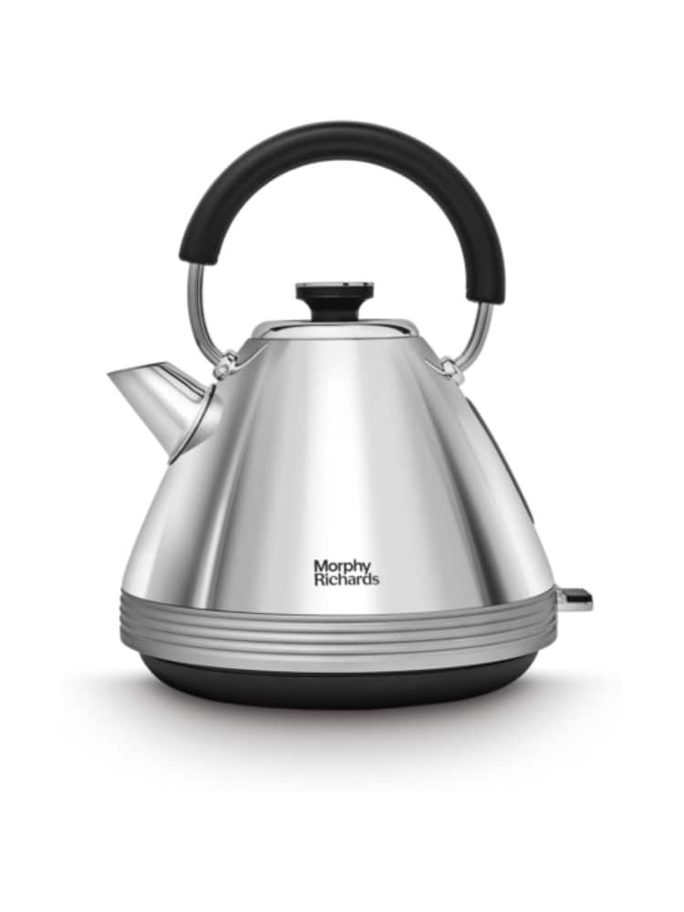 Morphy Richards Black/White Venture Retro Pyramid Kettle - Image 1 of 4