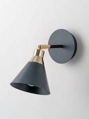 Houseof. Charcoal Grey Cone Wall Light - Image 2 of 6