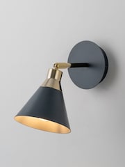 Houseof. Charcoal Grey Cone Wall Light - Image 3 of 6
